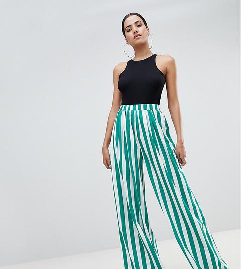 Pantalones De Pernera Ancha A Rayas De Prettylittlething