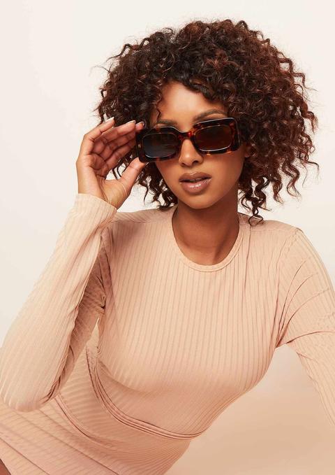 Logan Brown Chunky Cat Eye Sunglasses