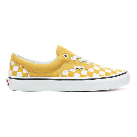checkerboard yellow vans