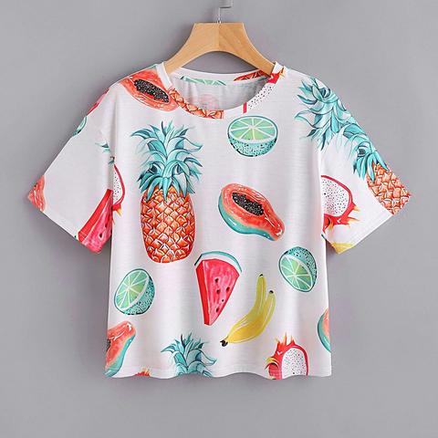 Camiseta Estampada De Fruta