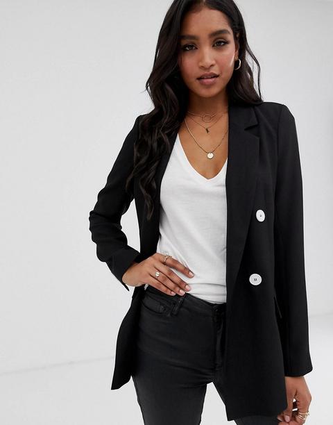 Blazer Extragrande En Negro De River Island