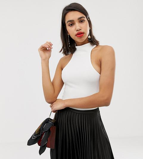 River Island Body With High Neck In White