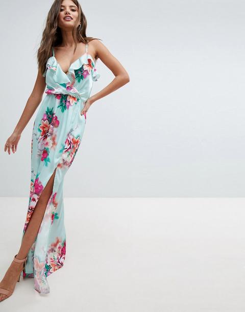 Jessica Wright - Vestito Lungo A Fiori - Blu