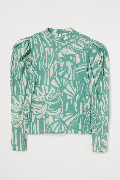 Blusa Con Manga Puffy - Verde