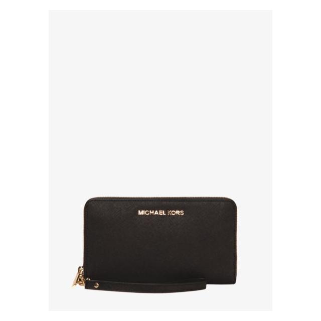 leather continental wristlet michael kors