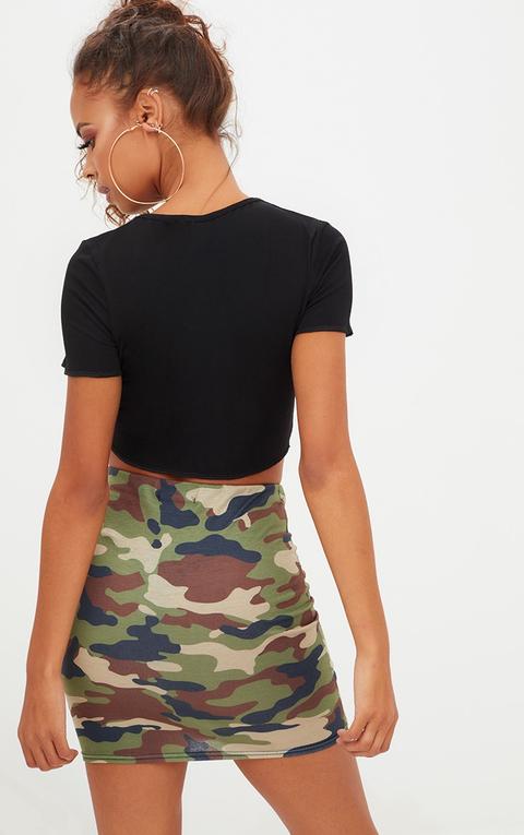 Petite Black Crop Top