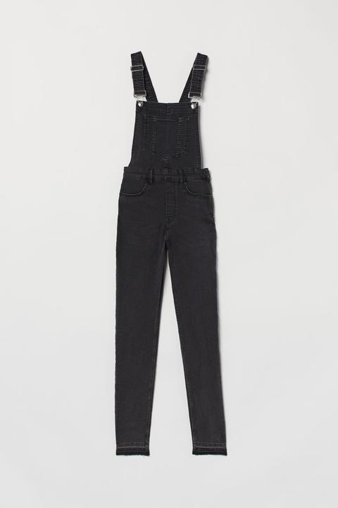 H & M - Salopette In Denim - Nero