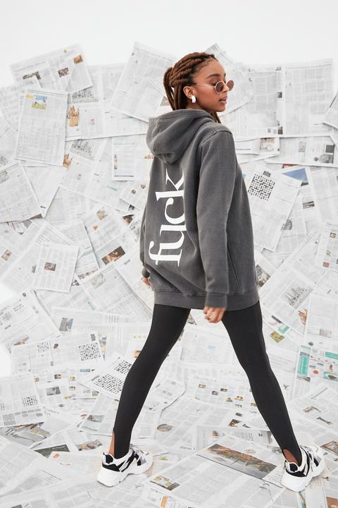 Womens Doin' Our Own Fuckin' Thing Oversized Graphic Hoodie
