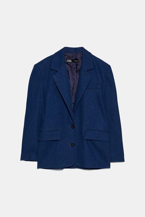 Blazer Effetto Denim