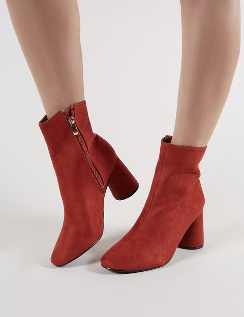 rust suede ankle boots