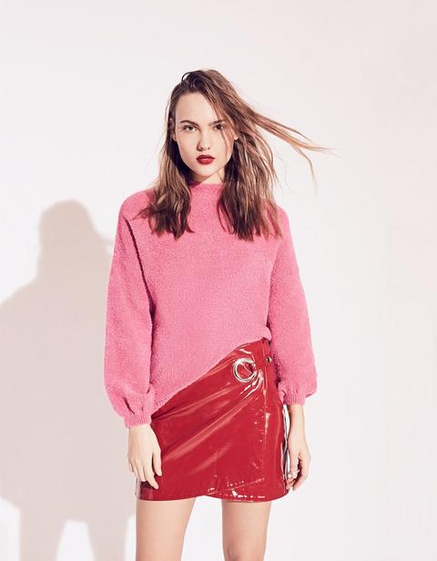 Maglia Oversize Bouclé Fucsia
