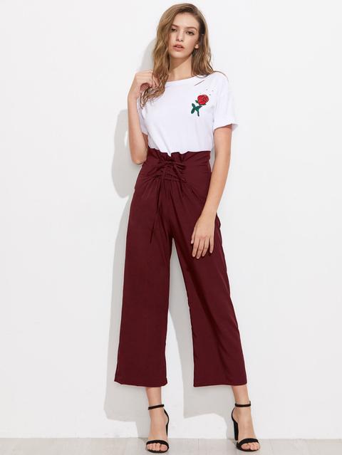 Pantaloni Con Fondo Ampio