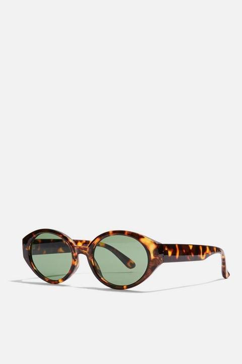 Womens Oval Tortoise Shell Sunglasses - Tortoise She, Tortoise She