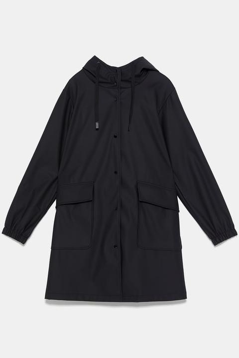 Hooded Raincoat from Zara on 21 Buttons
