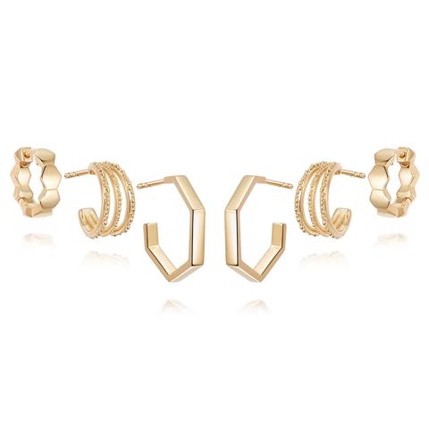 Full House Huggie Earring Stack