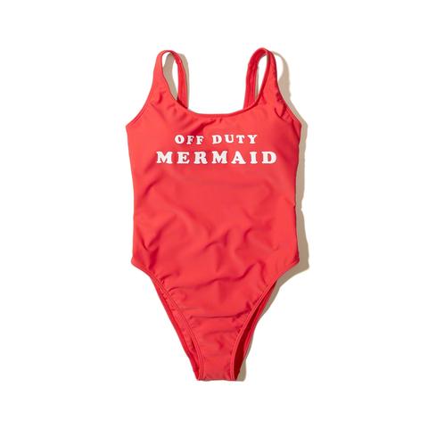 Graphic High-leg One-piece Swimsuit