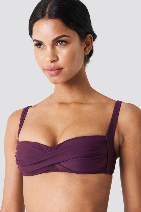 Trendyol Draped Bikini Top - Purple