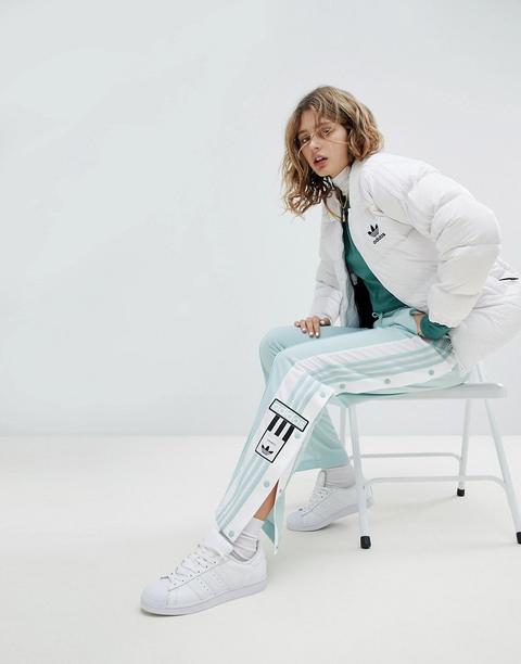 Adidas Originals - Adicolor - Pantaloni Menta Con Bottoni A Pressione - Verde