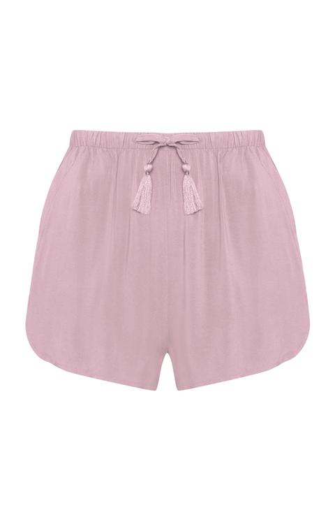 Pink Tassle Tie Shorts