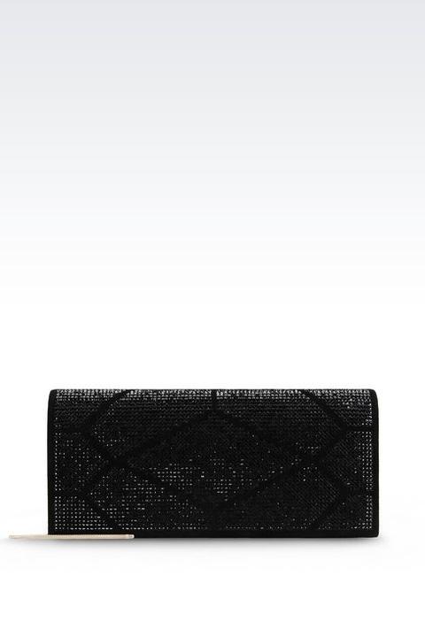 Pochette In Suede Con Strass