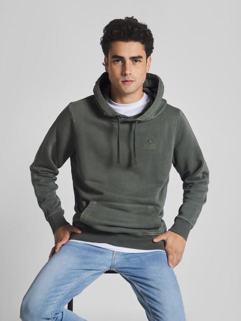 Sudadera Hoodie Desgastada Verde