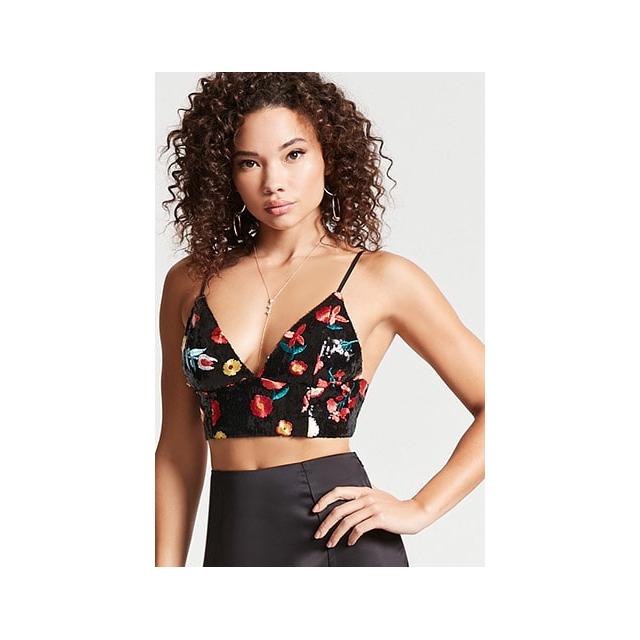 sequin bra top forever 21