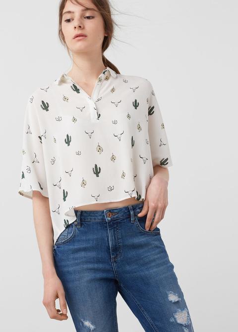 Camisa Estampada Fluida