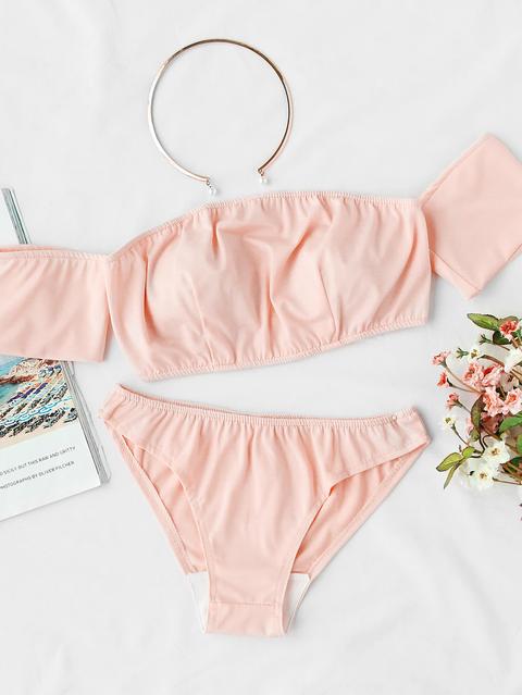 Off The Shoulder Beach Bikini Set