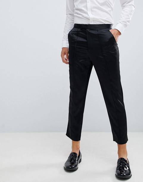 black trousers satin side stripe