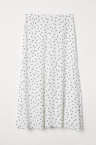 H & M - Gonna In Tessuto Jacquard - Bianco