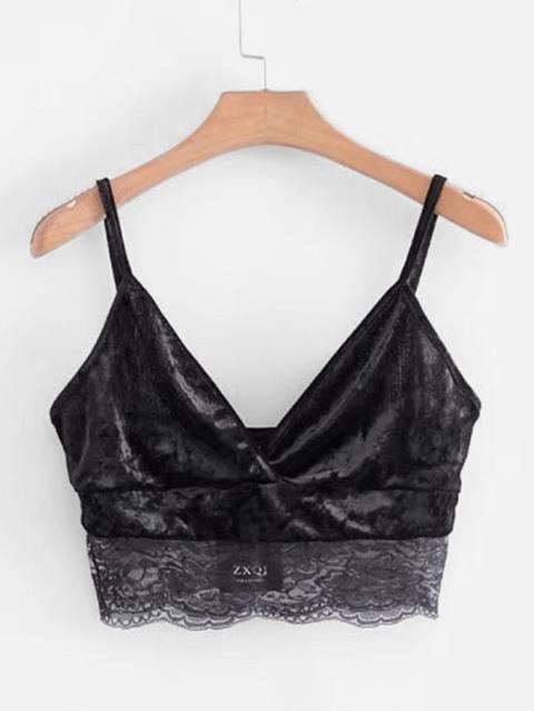 Top Camisole Corto In Velluto