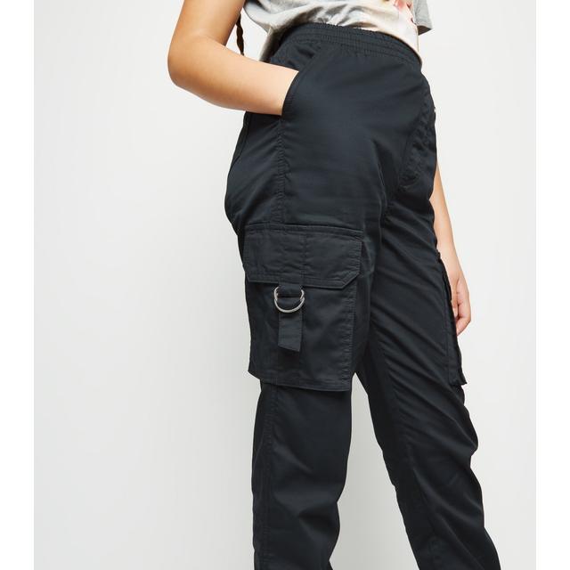 black satin utility trousers