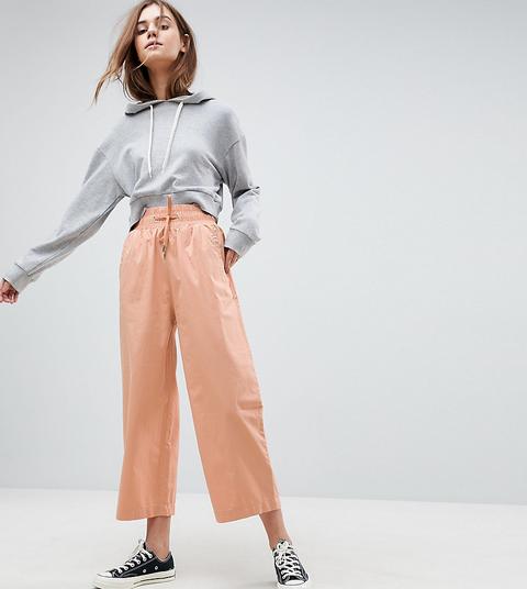 Pantalones De Pernera Ancha Suaves En Rosa Polvareda De Asos Design