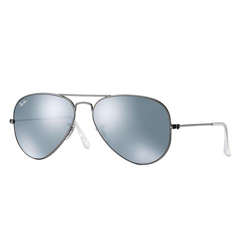 Ray Ban Aviator Flash Lenses Unisex Sunglasses Lenti: Grigio, Montatura: Canna Di Fucile - Rb3025 029/30 58-14