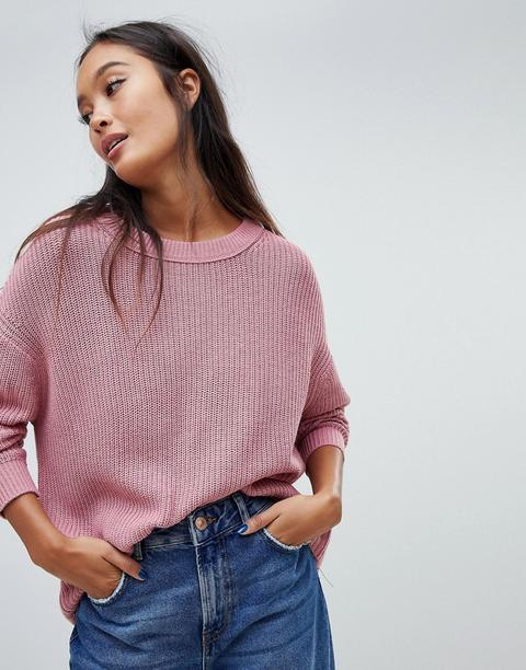 Pull&bear - Maglione Rosa Lavorato - Rosa