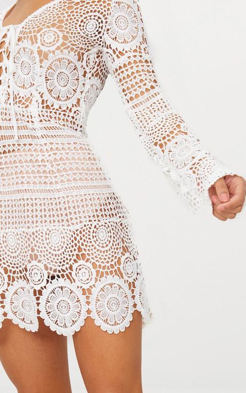 Crochet lace hot sale bodycon dress