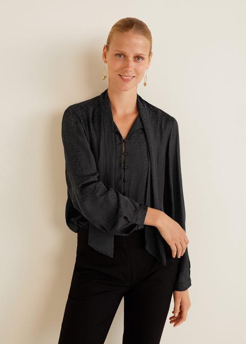 Blusa Fluida Jacquard