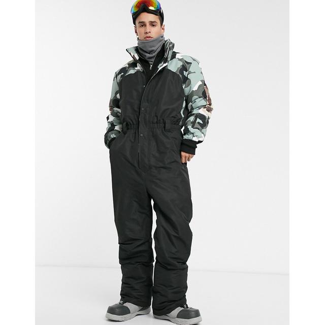 asos camo ski suit