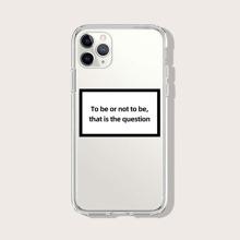 Funda De Celular Transparente Con Slogan