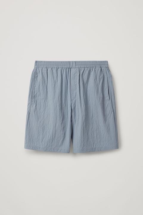 Seersucker Cotton Shorts