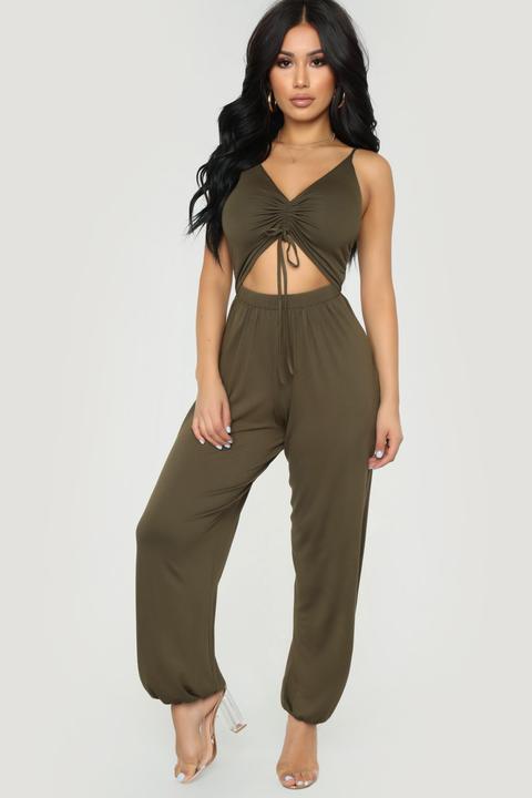 Easy Breeze Jumpsuit - Olive