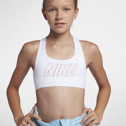 Bra Con Grafica Nike Pro Classic - Ragazza - Bianco