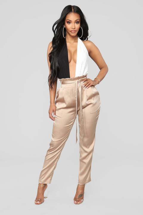 Teresa Tie Waist Pants - Mocha