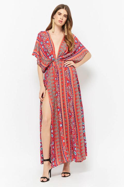 Selfie Leslie Abstract Billowy Maxi Dress