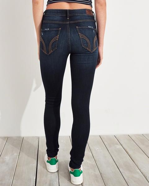hollister classic stretch mid rise super skinny jeans