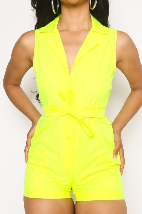 neon utility playsuit