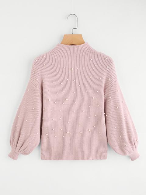 Maglione Con Perle Sintetiche