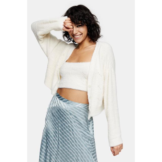 ivory fluffy cardigan