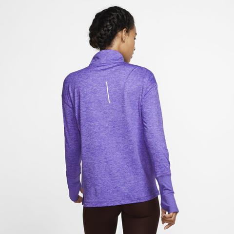 nike women's half zip purple