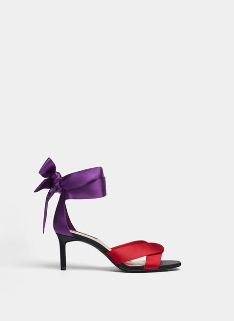 Satin Tie Sandals